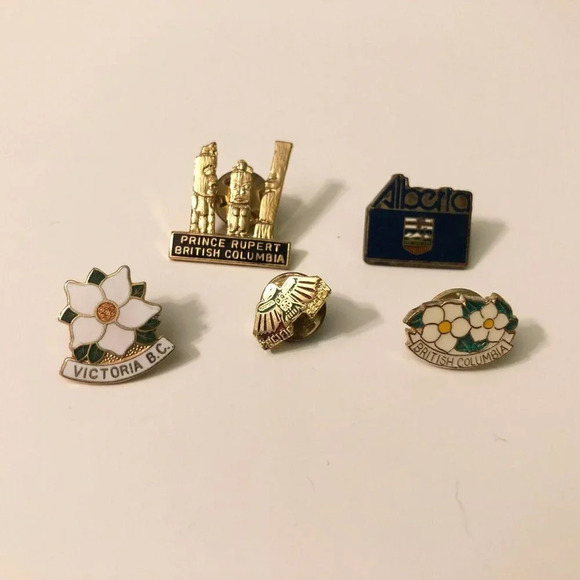 Vintage Prince  Rupert British Columbia Alberta Pacific Region Pins Enamel - Picture 1 of 16